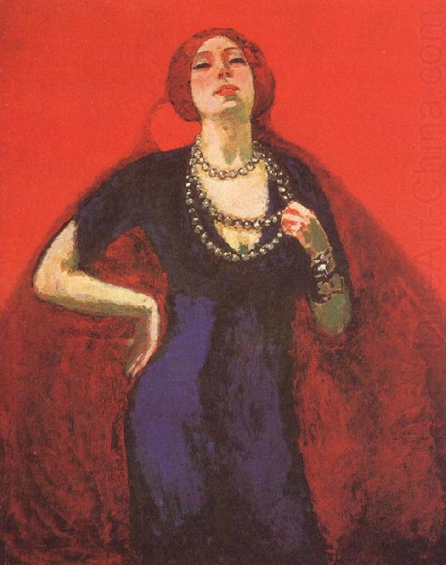 kees van dongen portrait of guus on a red ground china oil painting image